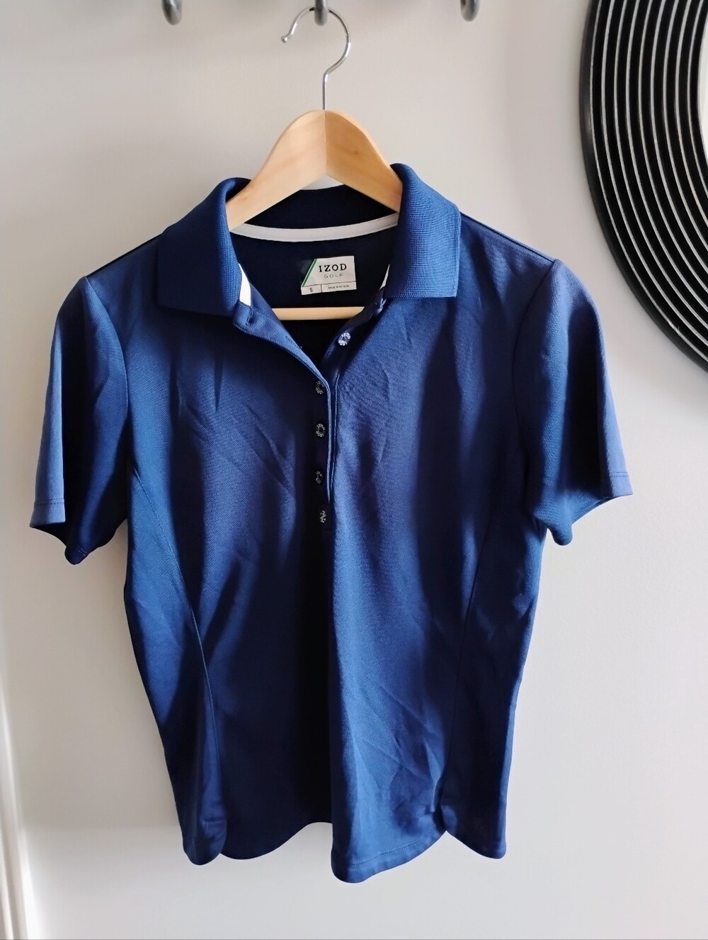IZOD Golf Womens Polo Shirt Navy Size Small